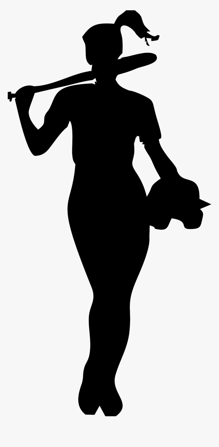 Baseball Batting Silhouette Woman Clip Art - Women's Silhouette, HD Png Download, Free Download