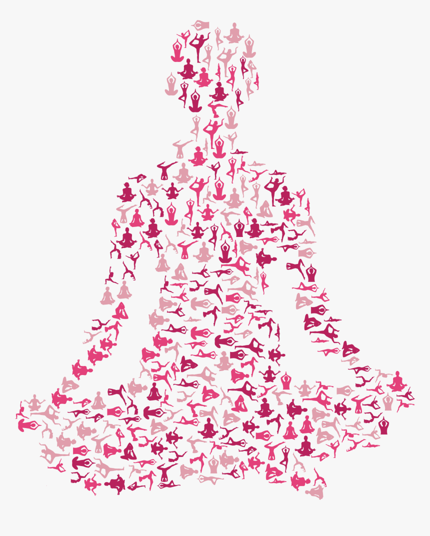 Female Yoga Pose Silhouette Fractal Variation 2 No - International Yoga Day Ministry Of Ayush, HD Png Download, Free Download