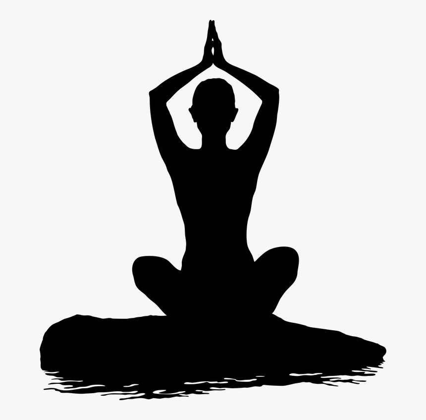 Transparent Meditation Silhouette Png - Yoga Day Banner Flex, Png Download, Free Download