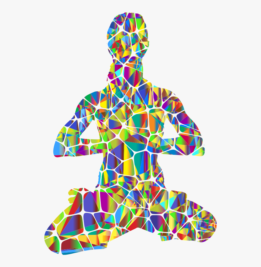 Female Yoga Pose 20 Silhouette Tiles And Triangles, HD Png Download, Free Download