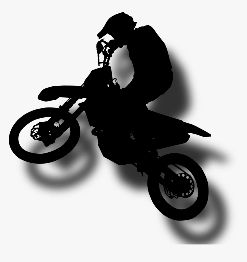 Motorcross Silhouette - Motorcycle, HD Png Download, Free Download