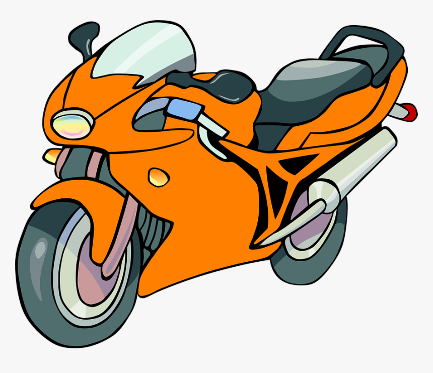 Vector Motorcycles Rear View - Motorcycle Clipart, HD Png Download, Free Download