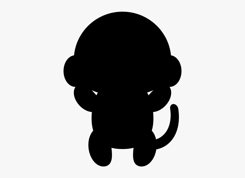 Silhouette Monkey Clip Art - 猿 シルエット イラスト, HD Png Download, Free Download