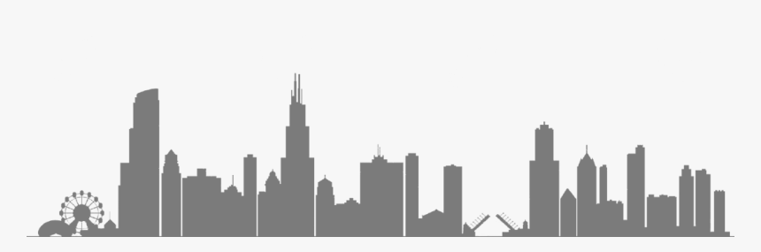 Chicago Skyline Buildings - Chicago Skyline Silhouette Png, Transparent Png, Free Download