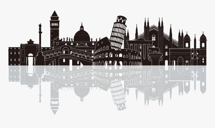 Milan Skyline Silhouette - Italy Skyline Png, Transparent Png, Free Download