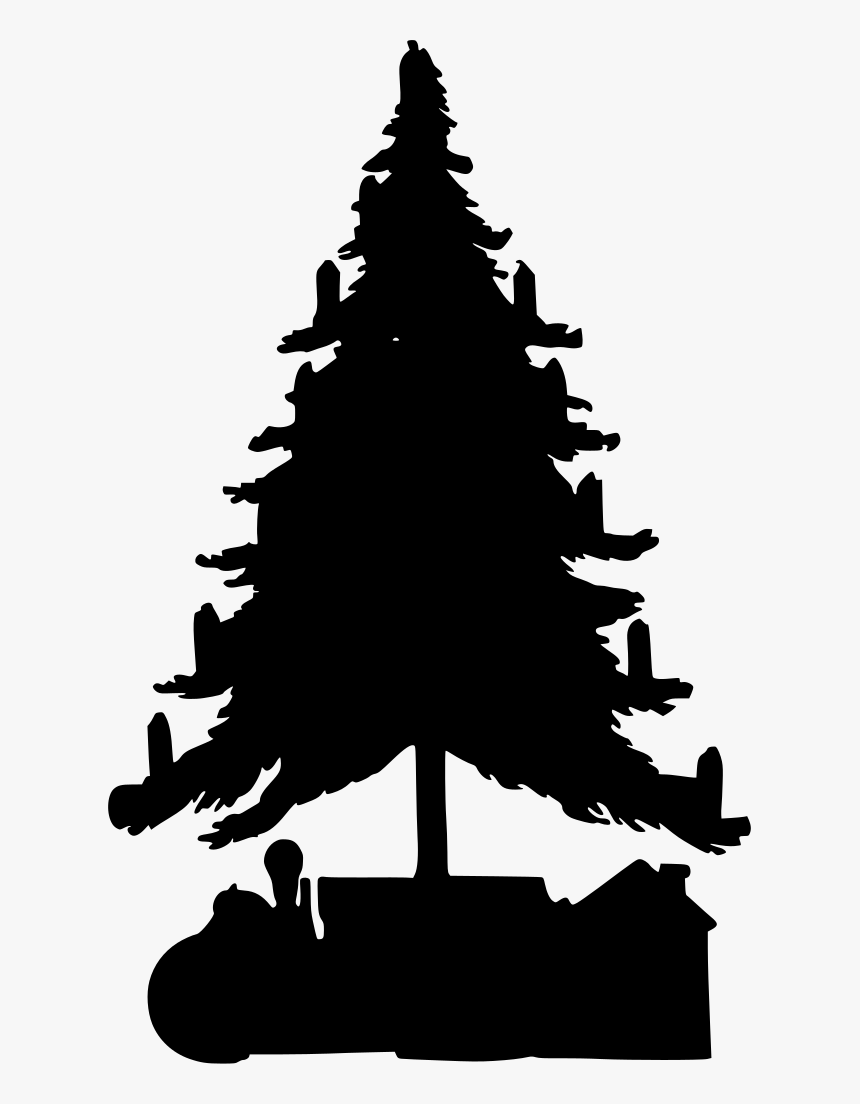 Black And White Christmas Tree, HD Png Download, Free Download