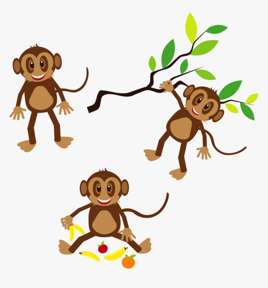 Cliparts For Free - Monkeys Clipart Transparent Background, HD Png Download, Free Download