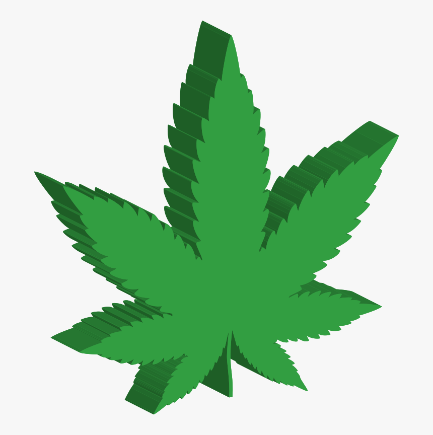 Marijuana Leaf Silhouette 3d - 3d Weed Leaf Png, Transparent Png, Free Download