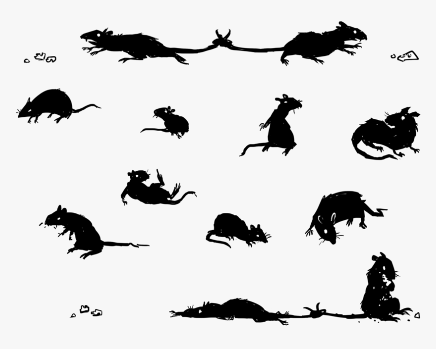 Drawing Art Rat - Silhouette, HD Png Download, Free Download