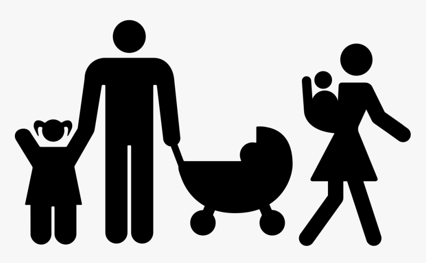 Family Group Of A Couple With Three Children - Gender Perspective, HD Png Download, Free Download