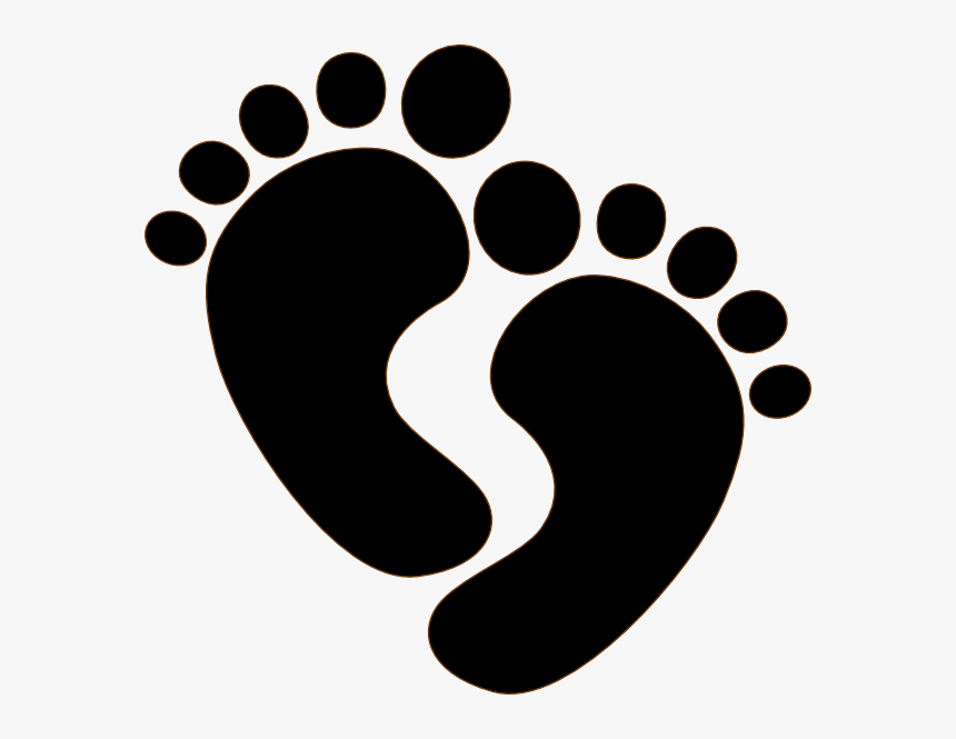 Mickey Clipart Foot - Baby Footprints Clipart Png, Transparent Png, Free Download