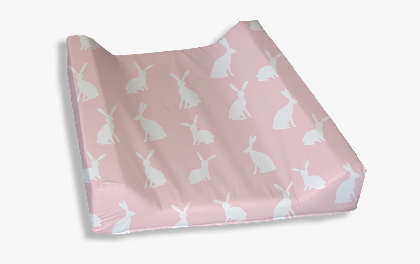 Bunny Silhouette Pink Change Mat Cover - Flamingo, HD Png Download, Free Download