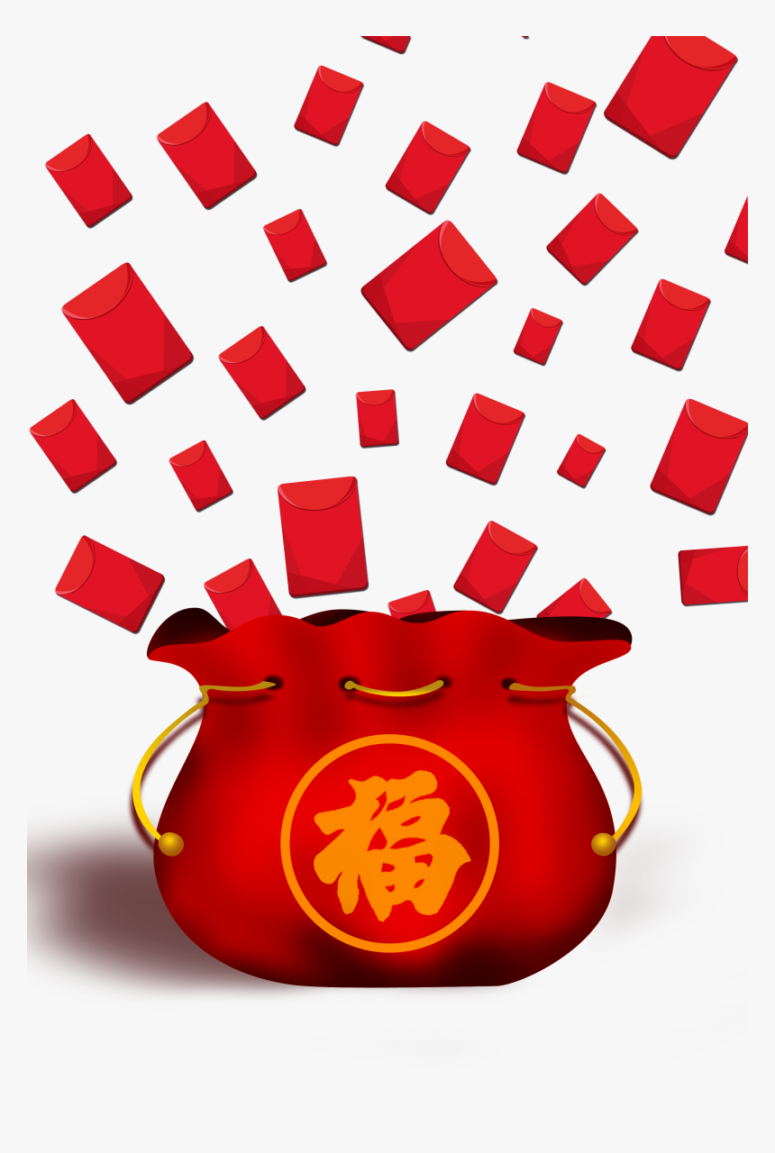 Child Chinese Festival Spring Fukubukuro Envelope Each - Chinese New Year, HD Png Download, Free Download