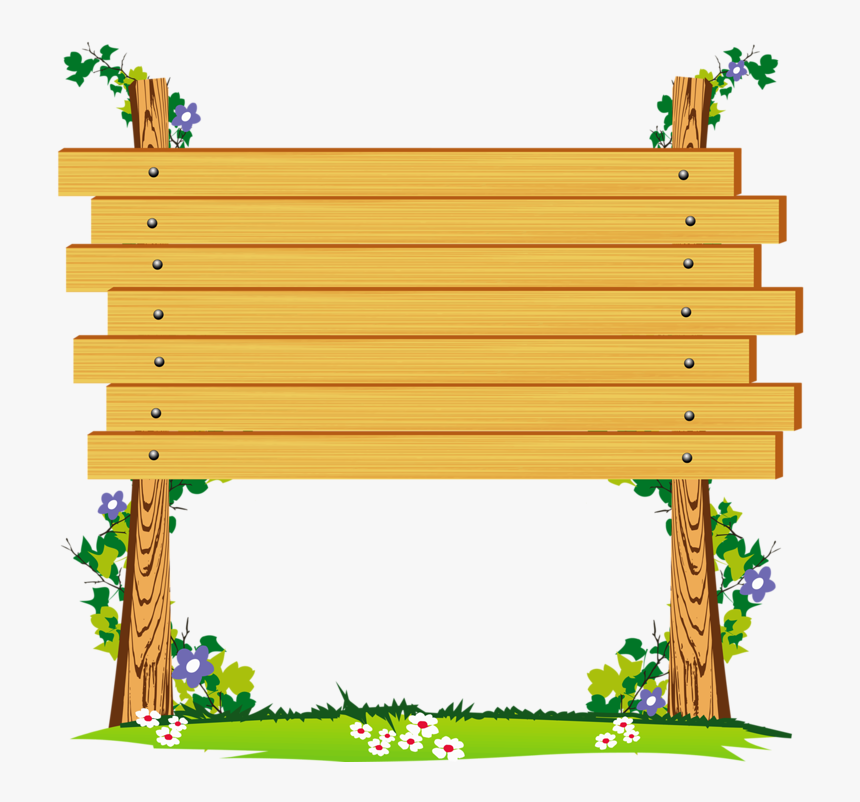 Transparent Wood Frame Clipart - Wooden Signboard Clipart, HD Png Download, Free Download