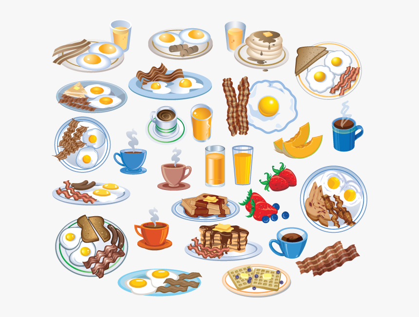 Vector Cafe Breakfast - Breakfast Vector Icons Free, HD Png Download, Free Download