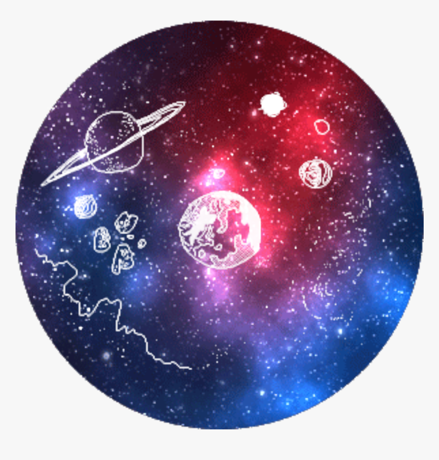 Purple Background Tumblr Planet Galaxy Pretty Png Purple - Sticker Tumblr Galaxy, Transparent Png, Free Download