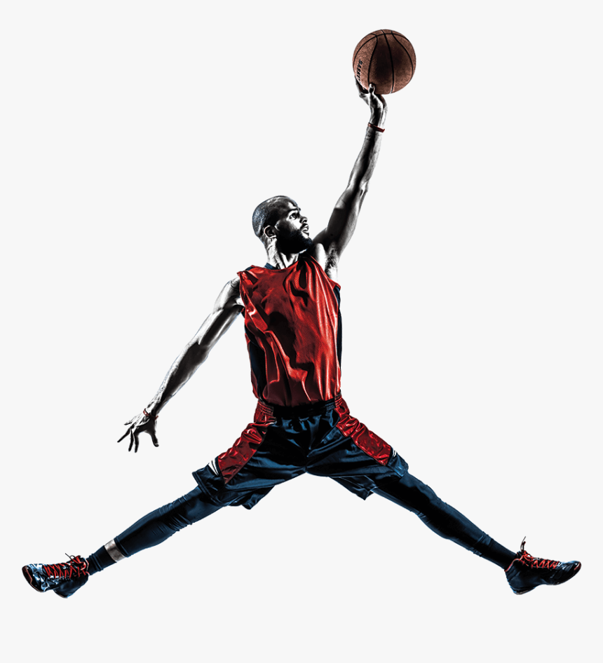 Drawing Sport Boys Basketball - Basketball Player Jumping To Dunk, HD Png Download, Free Download