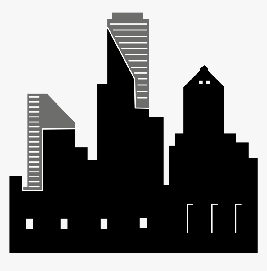 Building,city,metropolis - Silhouette Cityscape Clip Art, HD Png Download, Free Download