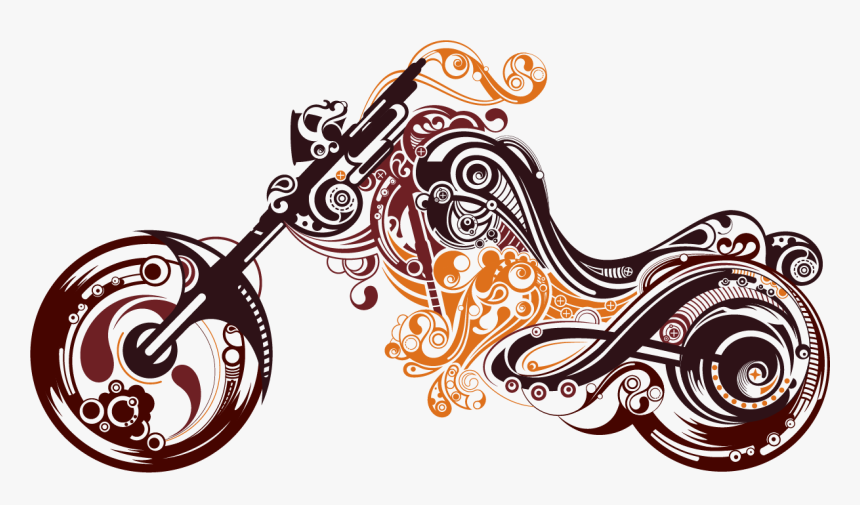 Tattoo Abstract Art Motorcycle Free Download Image - Motorbike Tattoo Design, HD Png Download, Free Download