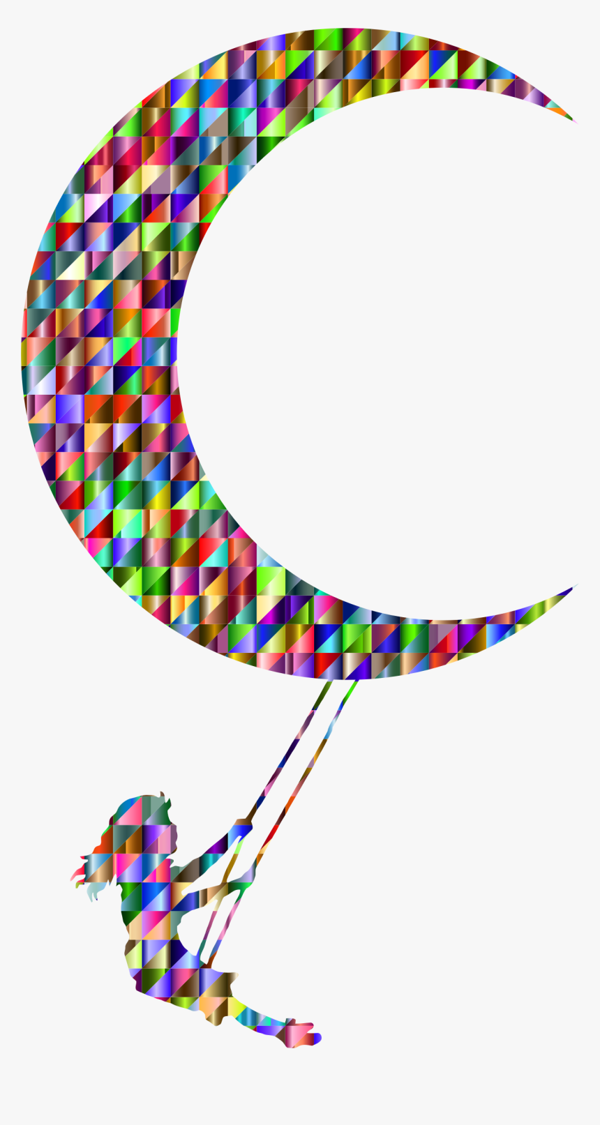 Chromatic Triangular Lunar Swing Clip Arts - Circle, HD Png Download, Free Download