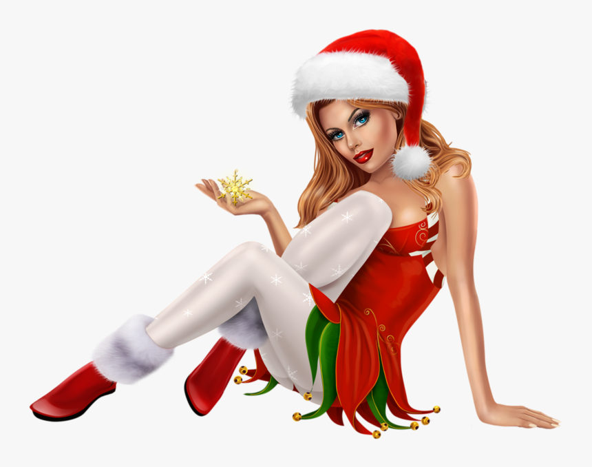 Christmas Pinup Png, Transparent Png, Free Download