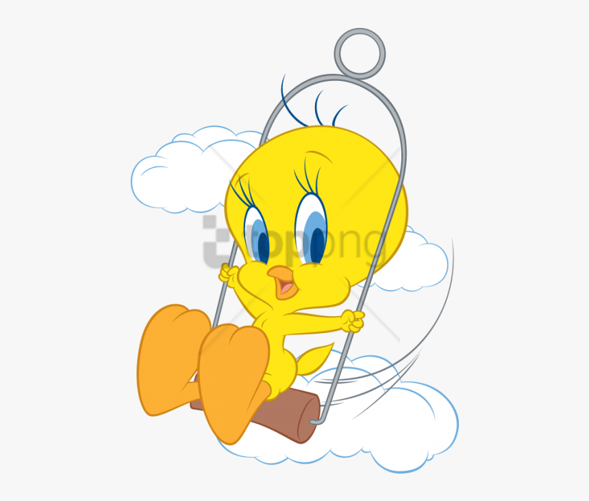 Free Png Download Tweety Bird On Swing Png Images Background - Tweety Bird Swing, Transparent Png, Free Download