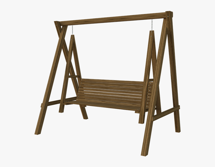 Swing, Wooden, Yard, Relax, Chair, Bench, Chains - Swing, HD Png Download, Free Download