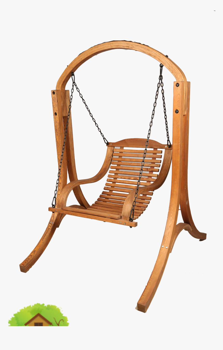 Wooden Swing Single - Single Wooden Swing, HD Png Download, Free Download