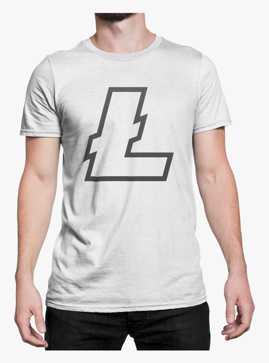 Large Litecoin Logo Graphic Mens Crypto Clothing T-shirt - Wayne's World Stan Mikita's Donuts, HD Png Download, Free Download