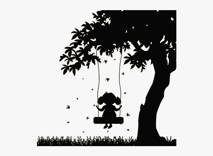 For Her Books Make Children Better Individuals And - Girl Sitting Under Tree Silhouette, HD Png Download, Free Download