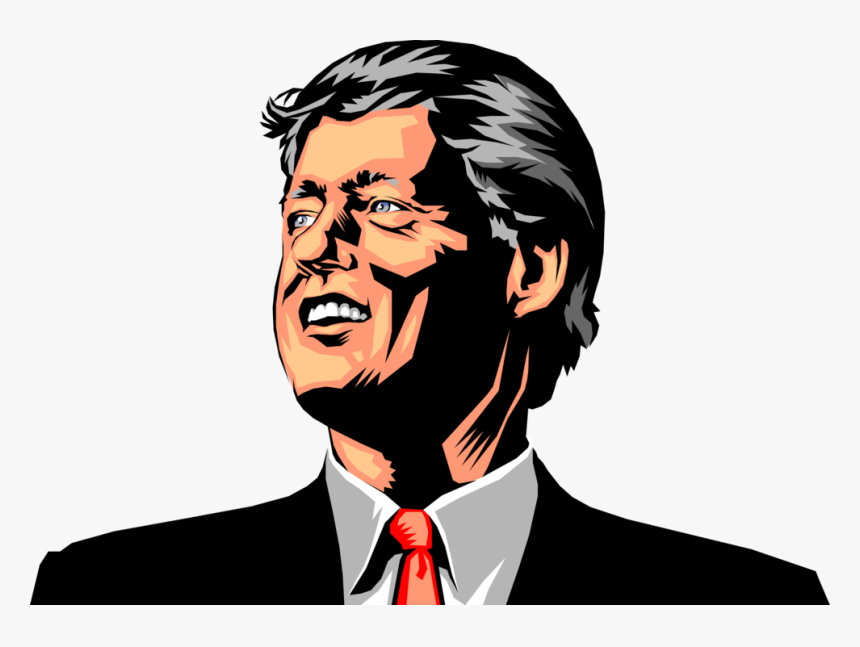 Vector Illustration Of William Jefferson "bill - Bill Clinton Clip Art, HD Png Download, Free Download