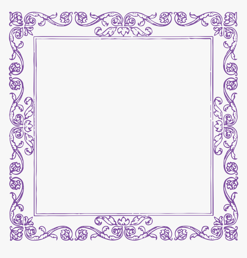 Fancy Borders Png - Free Purple Elegant Borders, Transparent Png, Free Download