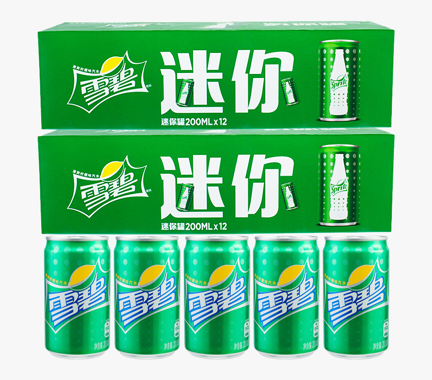 Coca Cola Coca Cola Sprite 200ml X 24 Cans Mini Can - Soft Drink, HD Png Download, Free Download