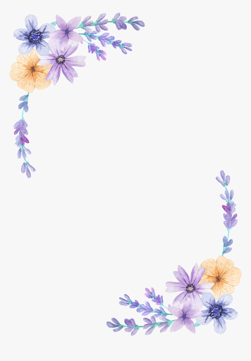 Transparent Purple Border Clipart - Purple Flower Background Png, Png Download, Free Download