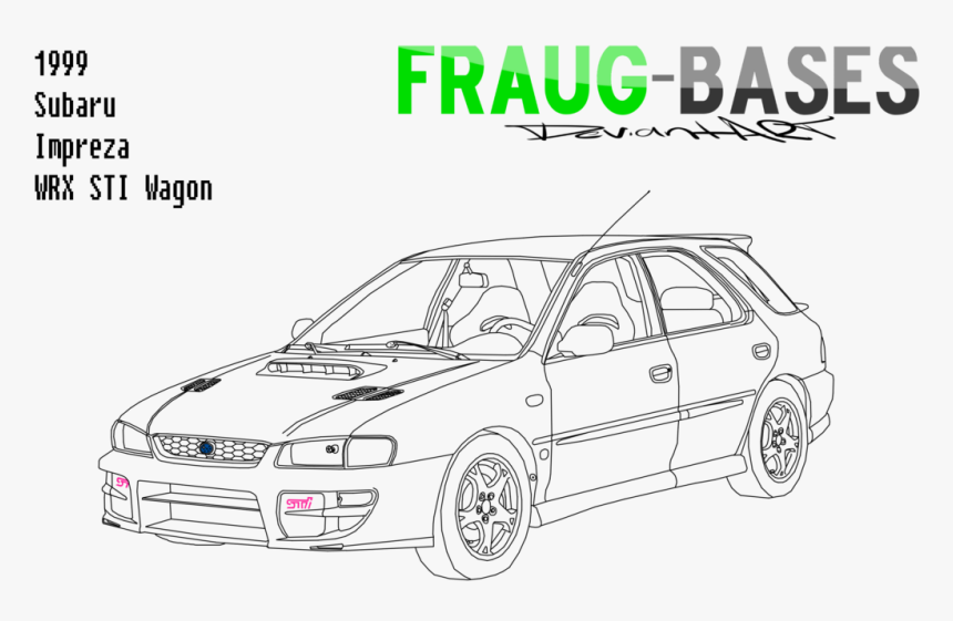 Subaru Drawing Sti - Subaru, HD Png Download, Free Download