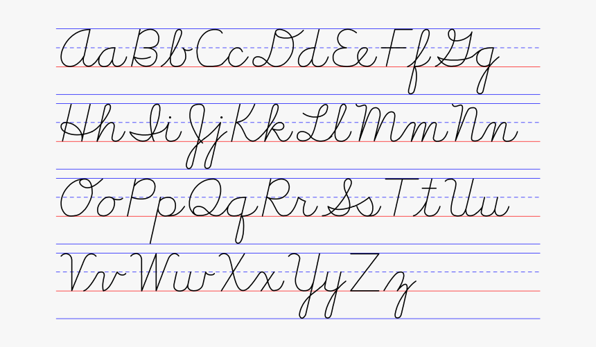 New American Cursive, Handwriting Style - Handwriting, HD Png Download, Free Download