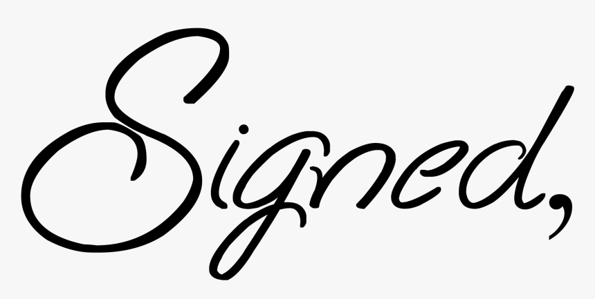 Signed - Signed Logo, HD Png Download, Free Download