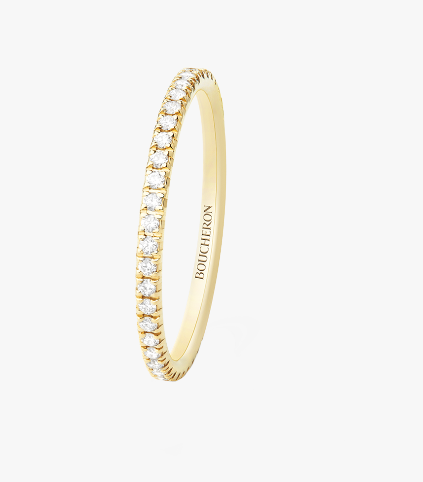 Gold Band Small Diamonds Ring, HD Png Download, Free Download