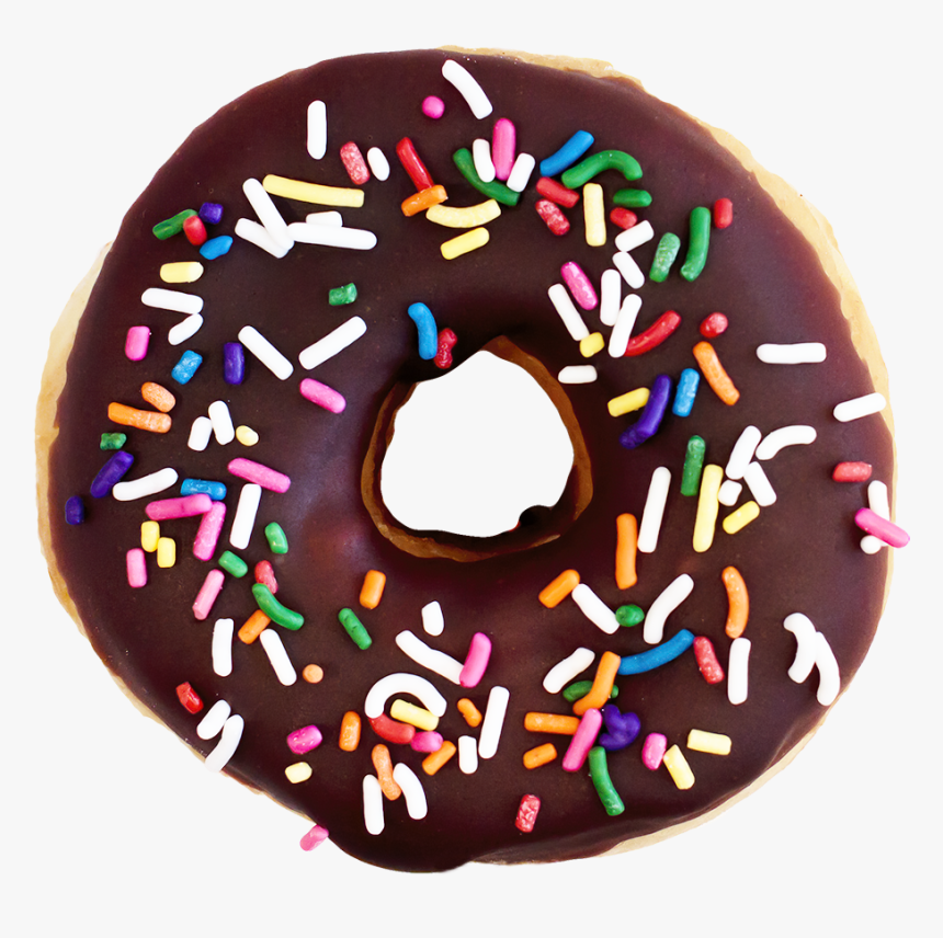 Sprinkle Choco Frosted Copy - Doughnut, HD Png Download, Free Download
