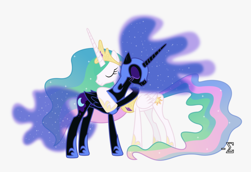 Princess Celestia And - Celestia And Nightmare Moon, HD Png Download, Free Download