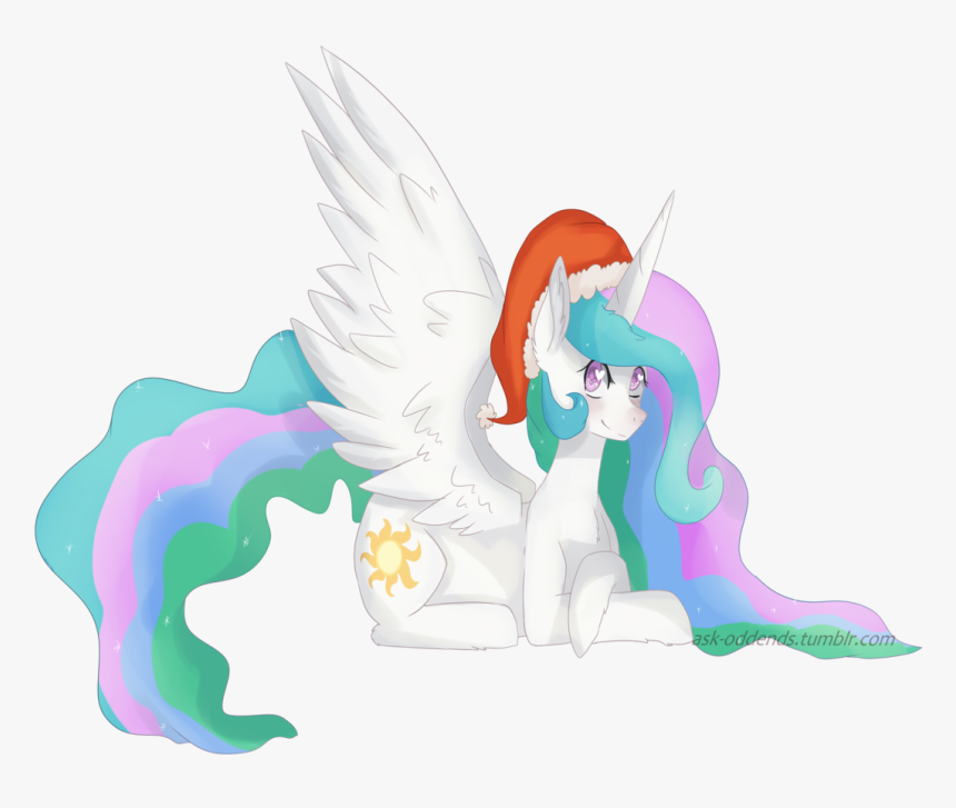 Oddends, Christmas, Hat, Princess Celestia, Safe, Santa - Cartoon, HD Png Download, Free Download