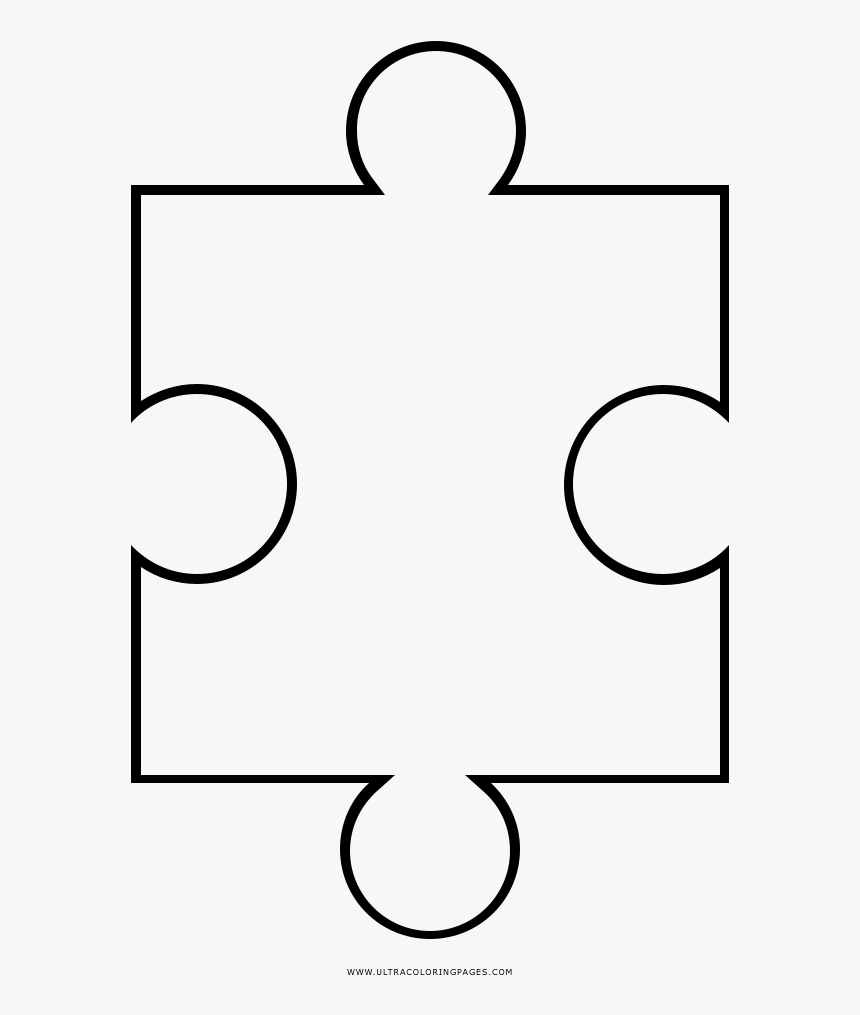 Puzzle Piece Coloring Page Stunning Easy Sheet Regarding - Circle, HD Png Download, Free Download