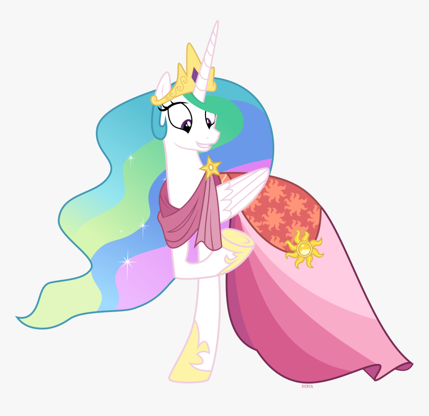 Princess Celestia In Gala Dress By Xebck-d8tl1kx - Princess Celestia Dress, HD Png Download, Free Download