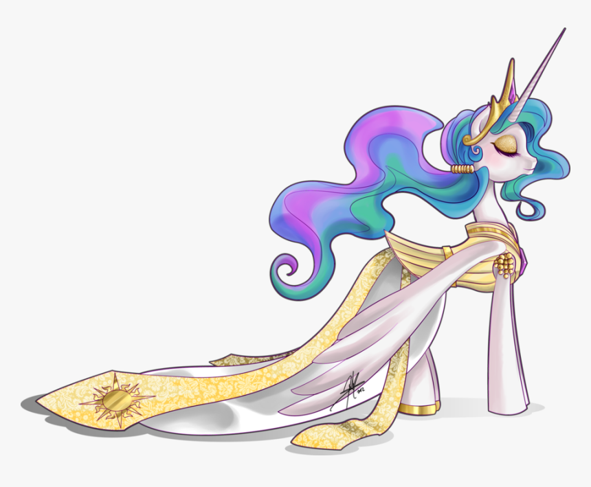 Princess Celestia Gala Gown By Ladyamaltea-d5oturn - My Little Pony Princess Celestia Dress, HD Png Download, Free Download