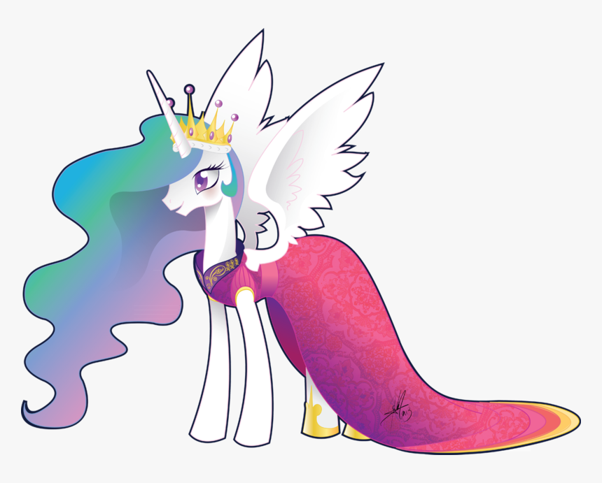 Awesome Celestia Pics - Mlp Celestia In A Dress, HD Png Download, Free Download