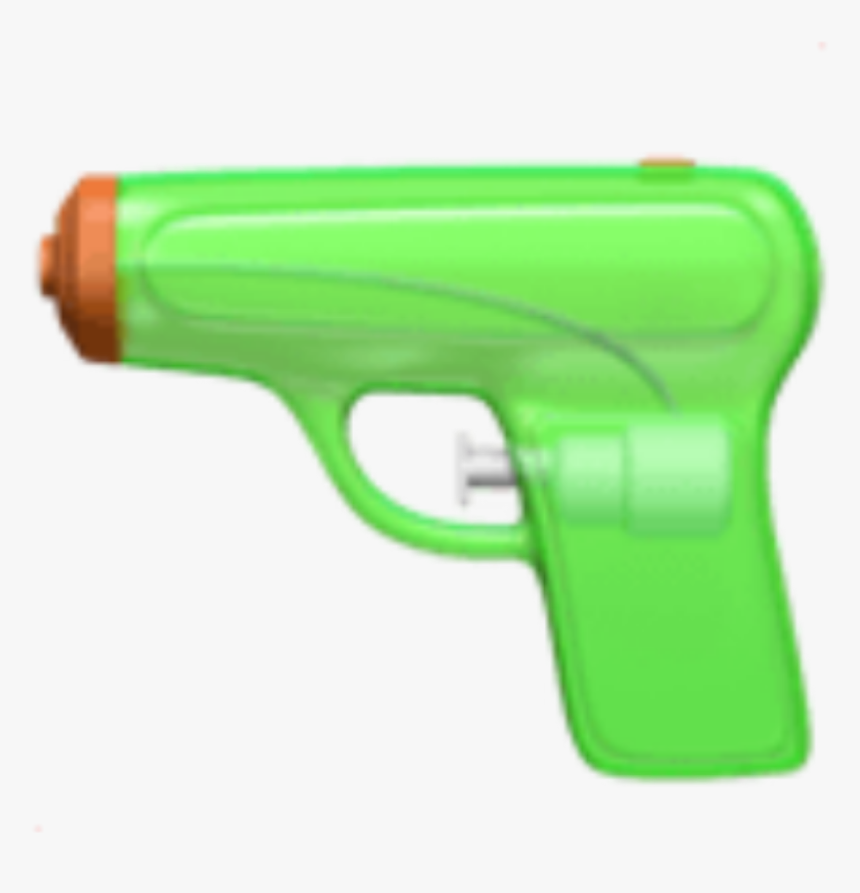 #gun #watergun #emoji #iphone #guns #green - Water Gun Emoji Png, Transparent Png, Free Download