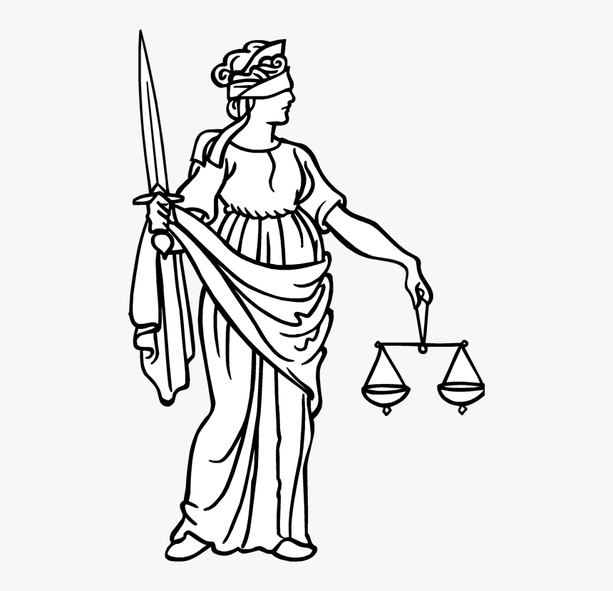 Transparent Lady Justice Png - Draw A Lady Of Justice, Png Download, Free Download