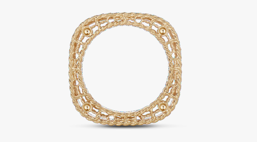 Princess Yellow Gold Square Floral Ring With Diamonds - Bangle, HD Png Download, Free Download
