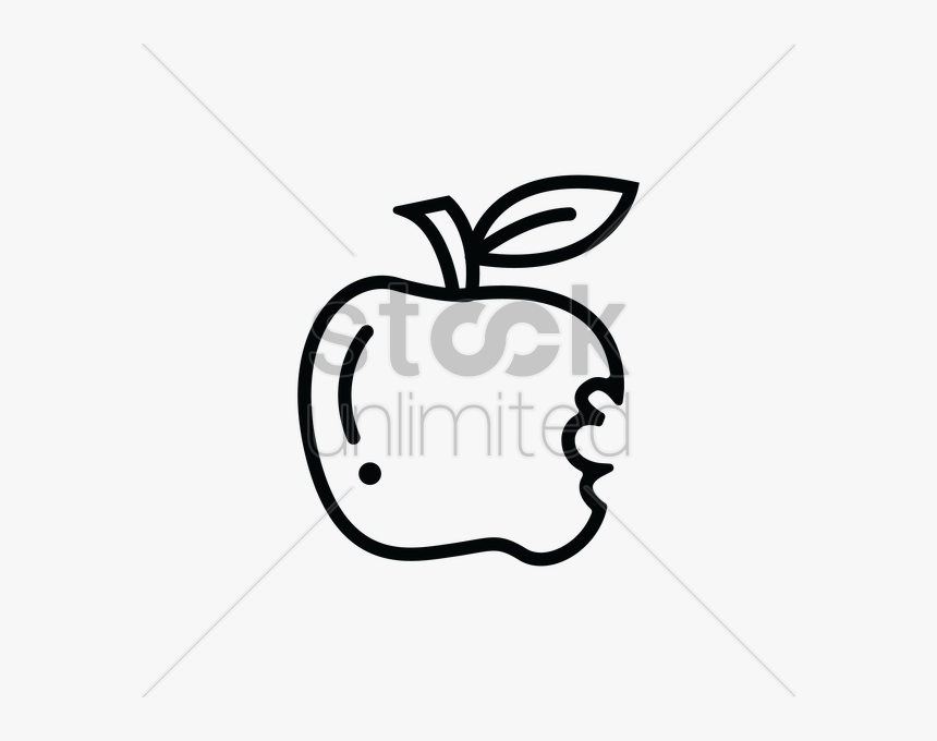 Banner Royalty Free Bitten Drawing At Getdrawings Com - Snow White Apple Drawing, HD Png Download, Free Download