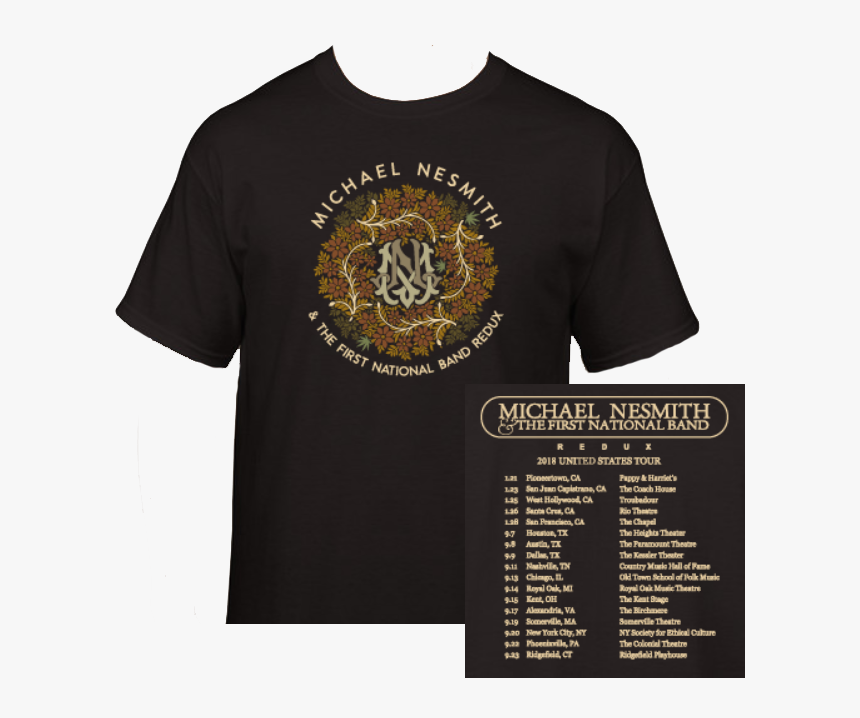 Nesmith First National Band Tour Shirt - Michael Nesmith Live At The Troubadour, HD Png Download, Free Download